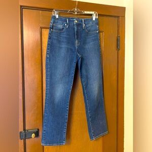 Good American straight cropped jeans